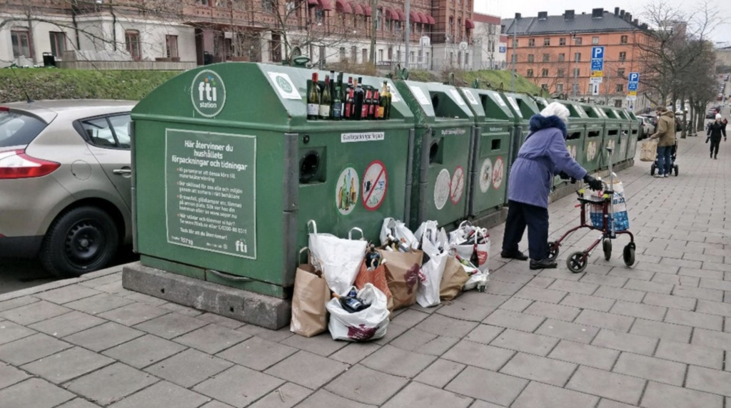 Recycling station stockholm